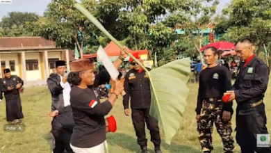 Ribuan anggota Pasukan Perjuangan Walisongo Indonesia Laskar Sabilillah (PWILS) mengikuti apel siaga kebangsaan