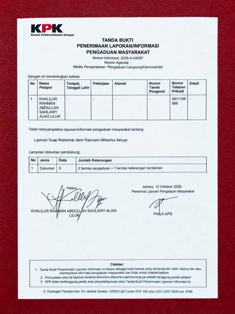 Suap Muktamar NU 35 Tambak Beras Jombang Jawa Timur